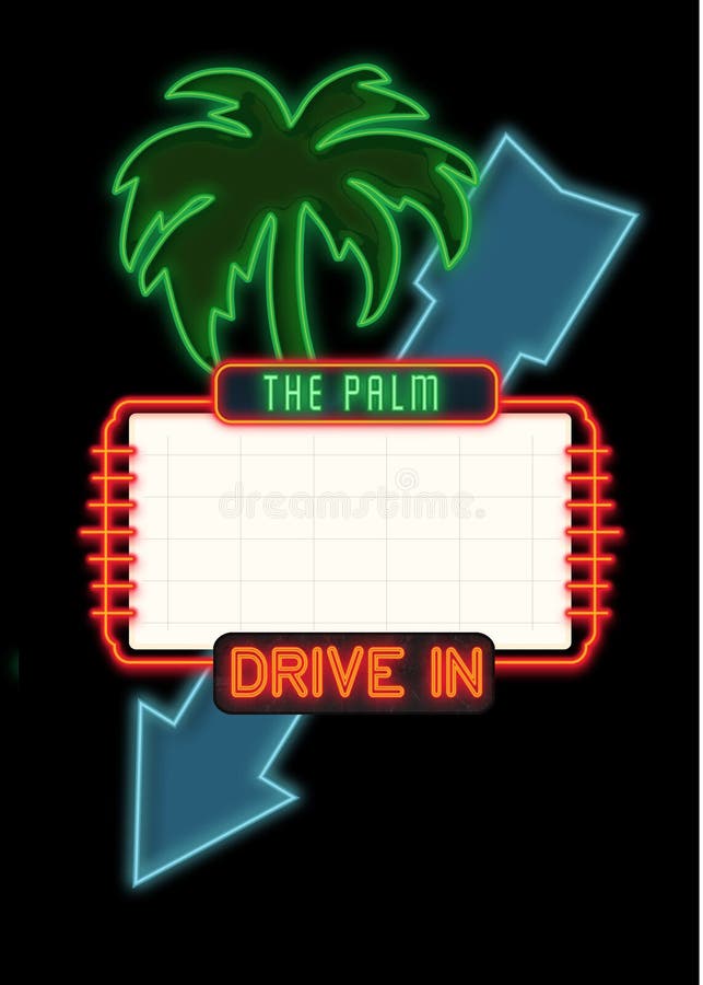 Drive In Theater Movie Neon Sign