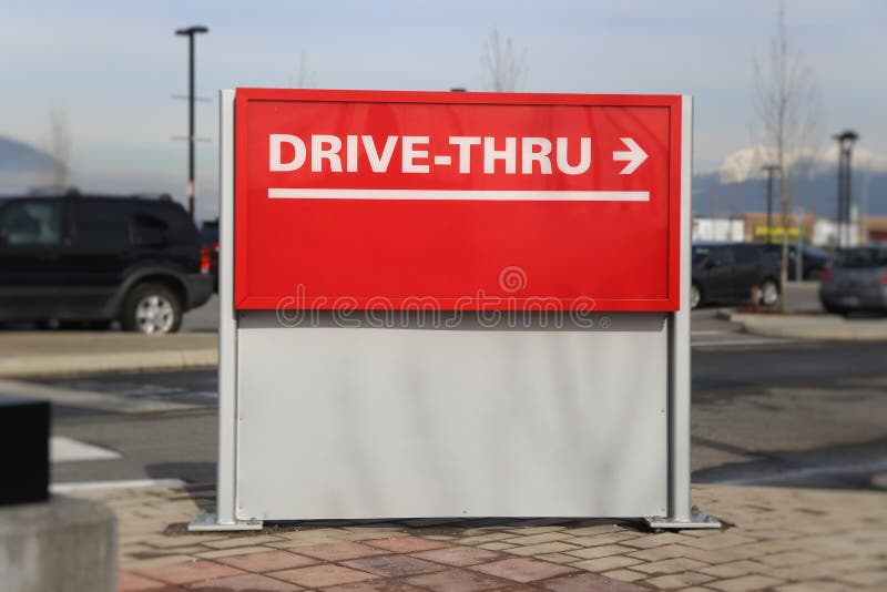 Drive thru road sign