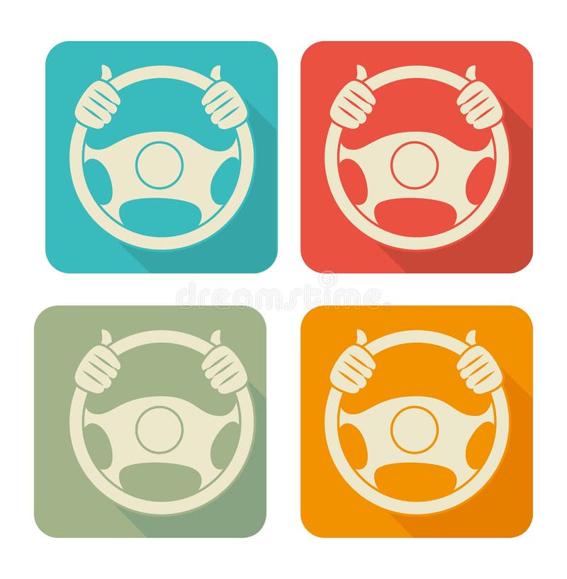 Driver car design royalty free illustration