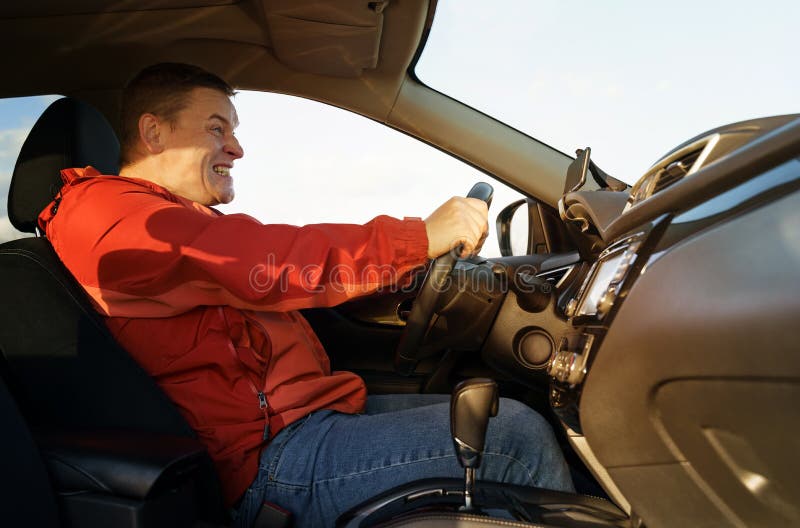 The Driver Lost Control of the Car, Emergency Braking. Stock Image