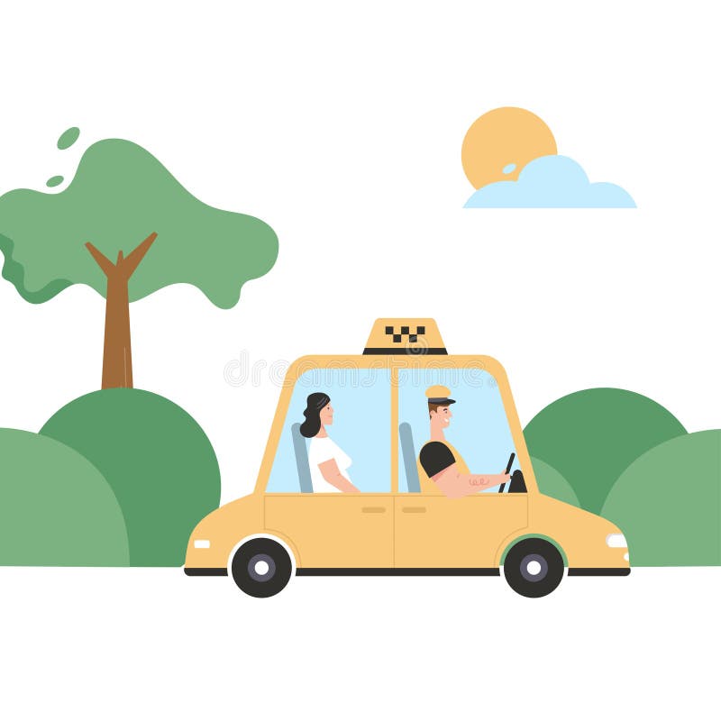 Driver and Passenger in Car, Front and Side View Isolated Objects Stock  Vector - Illustration of business, road: 197946376