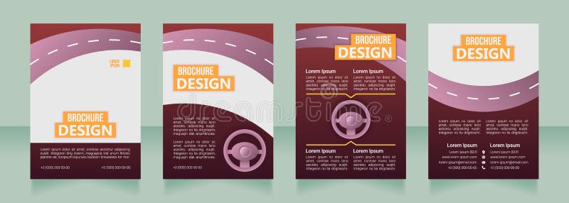 driver-safety-program-blank-brochure-design-stock-vector-illustration