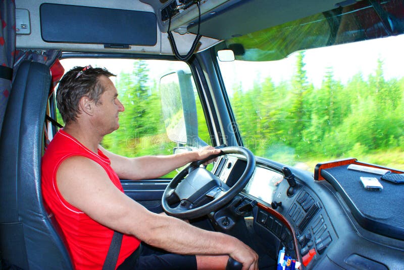 The driver at the wheel royalty free stock photography The driver at the wheel royalty free stock photography