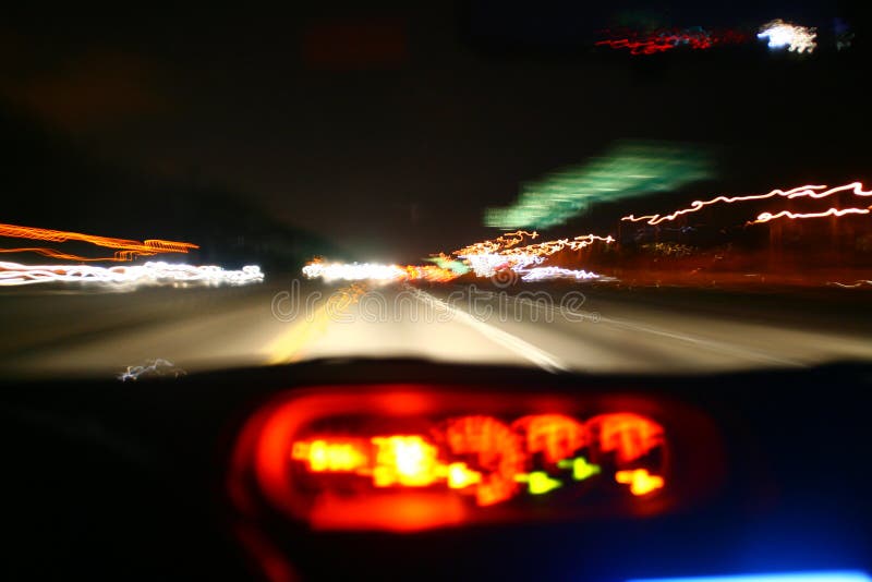 Driving at Night stock photo. Image of inside, road, drives 70469346