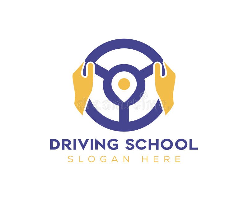 Driving school logo design vector templates royalty free illustration