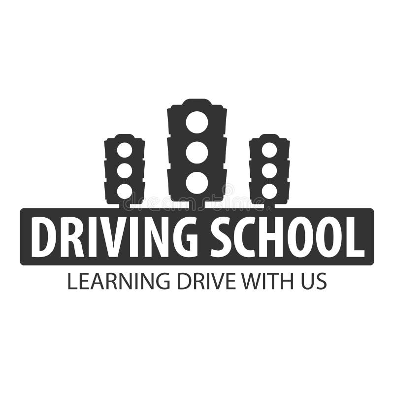 Driving School Logo and Emblem Template. Auto Education. Vector