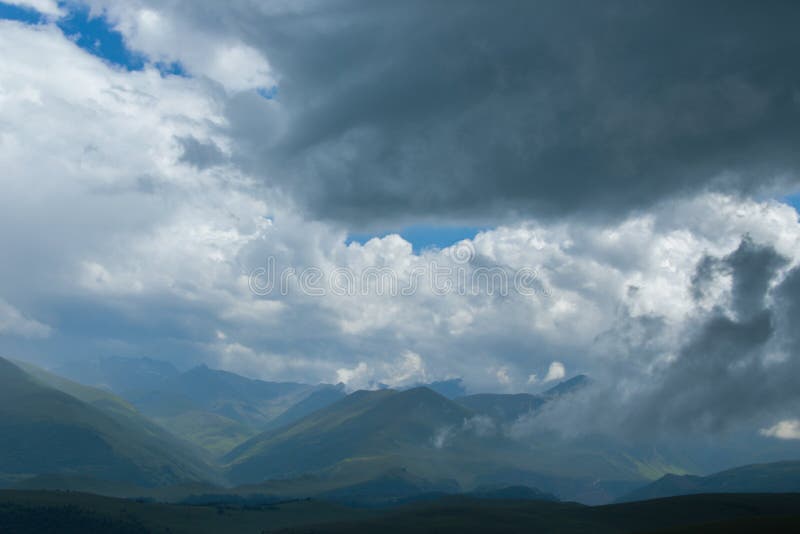 Driving To the Mountains in Bad Weather Stock Image - Image of hail ...