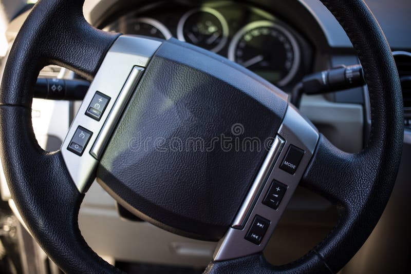 Driving Wheel stock photo. Image of black, commands, sound 31309312