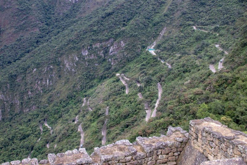 Droga Do inka ruin przy Mach Picchu fotografia stock Droga Do inka ruin przy Mach Picchu fotografia stock
