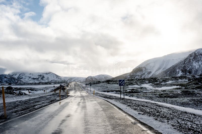 Droga w Iceland zdjęcia stock Droga w Iceland zdjęcia stock