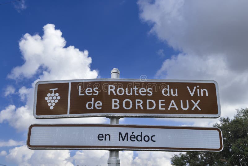 Droga winiarska w medoc bordeaux aquitaine francja zdjęcia royalty free