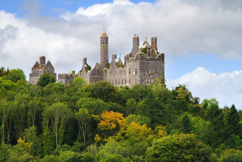 Dromore Castle on the hill stock image. Image of architecture 21069691