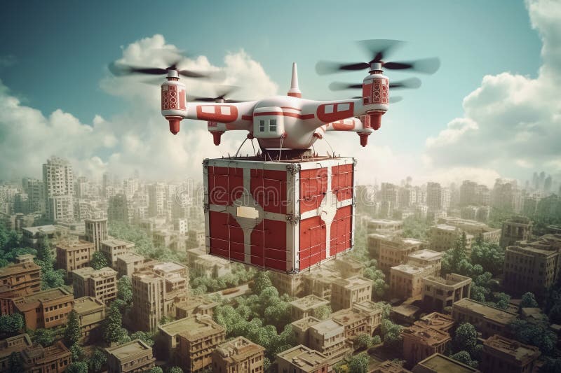 Dron medyczny. ilustracji