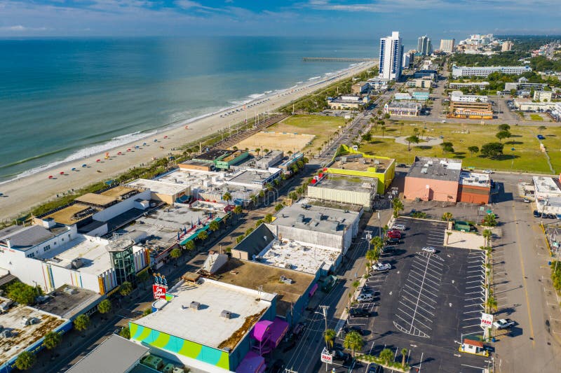 Drone Aerials Myrtle Beach SC Stock Photo Image of famous, building