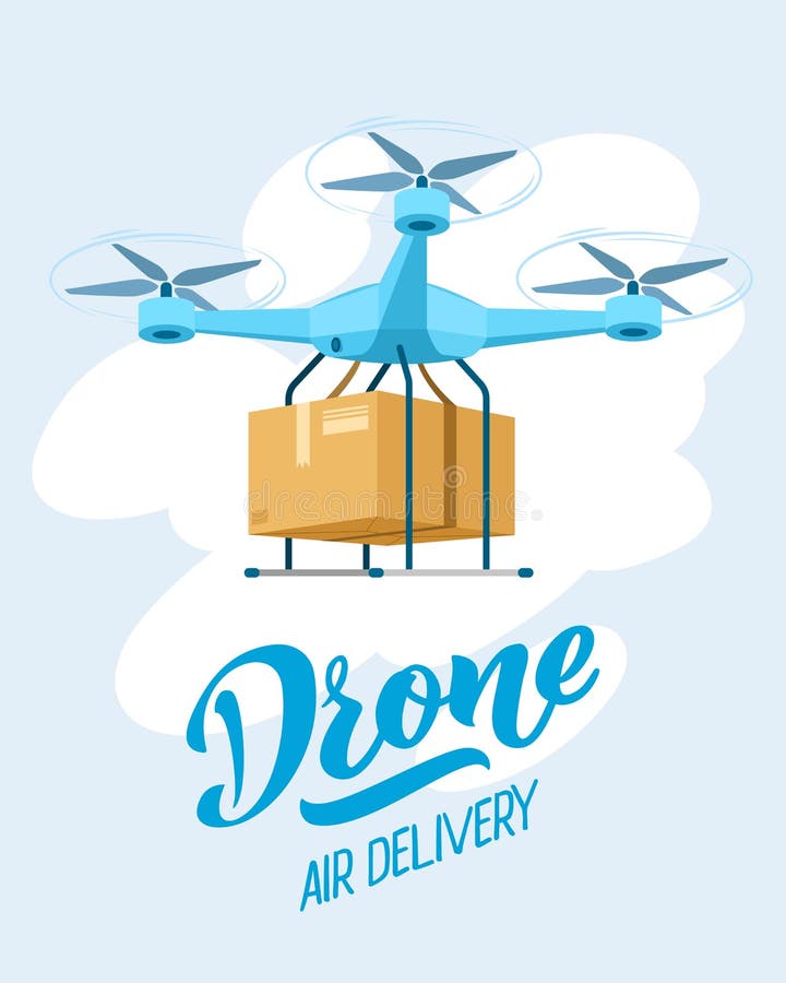 Drone for Air Delivery. Delivery Flying Robot Drones, Express Robot ...