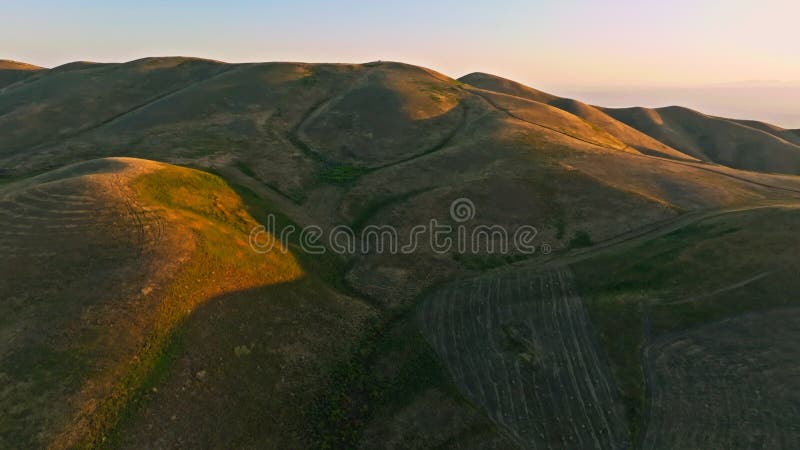 Drone Air Sunrise Kirghizistan Foothills clips vidéos