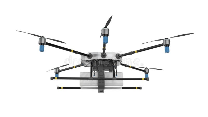 Drone con eliche rotanti isolate royalty illustrazione gratis