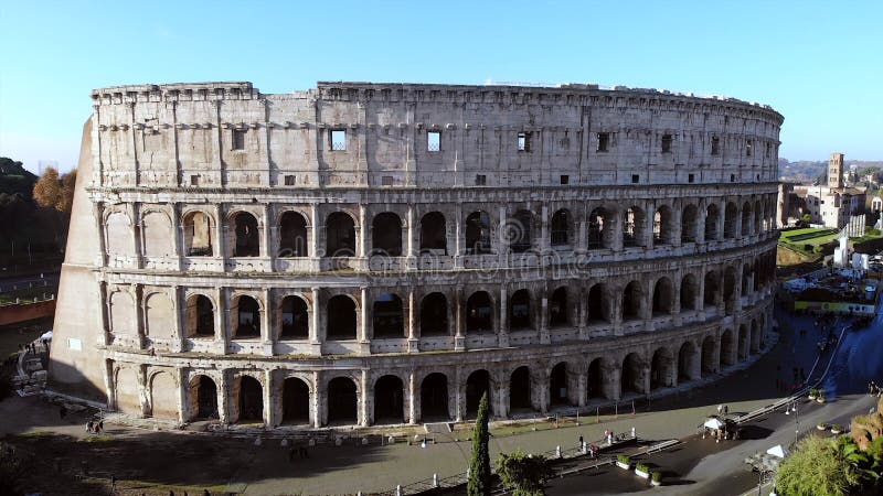 Drone de tir aérien rome colosseum