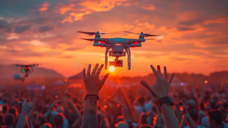 Vibrant music festival crowd in 2026