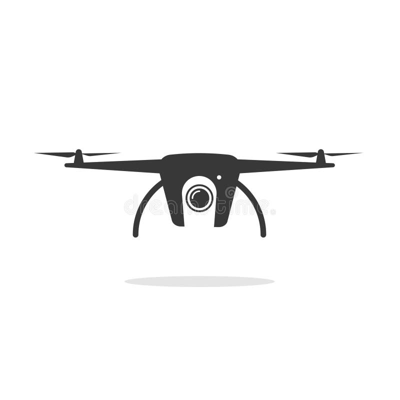 Drone icon shape vector isolated on white background royalty free illustration