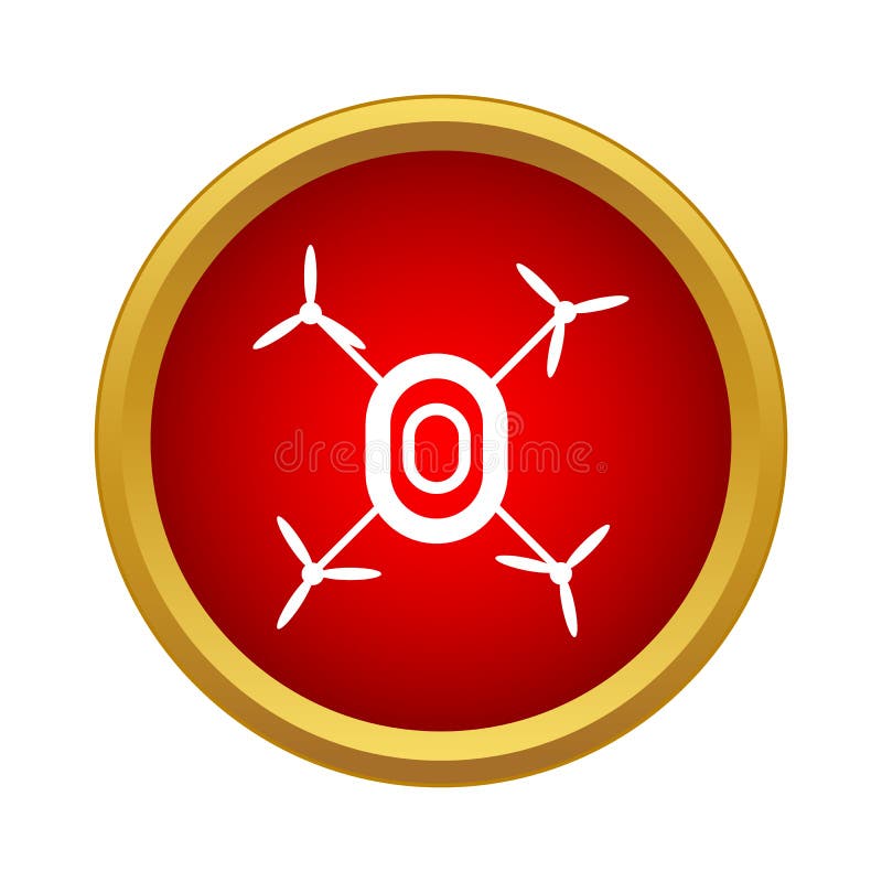 Drone icon in simple style vector illustration