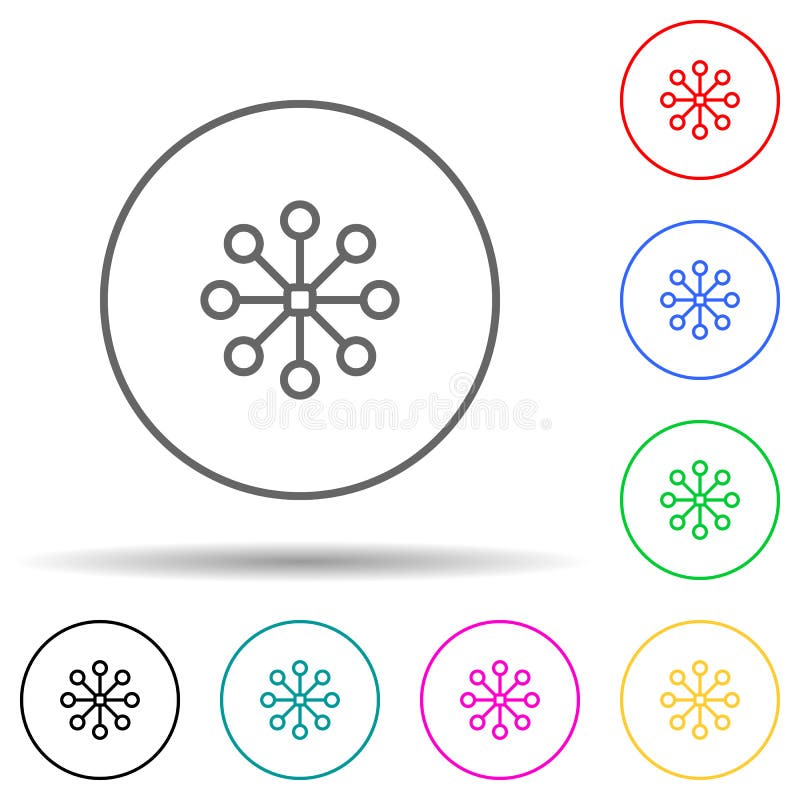Drone multi color style icon. Simple thin line, outline vector of drones icons for ui and ux, website or mobile vector illustration