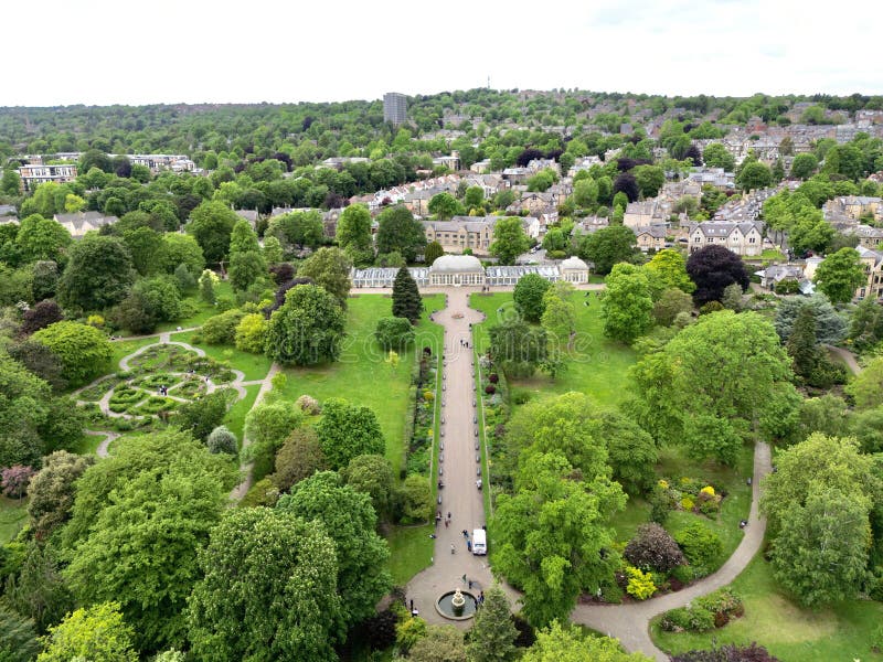 Drone Shot of the Sheffield Botanical Gardens Stock Photo Image of