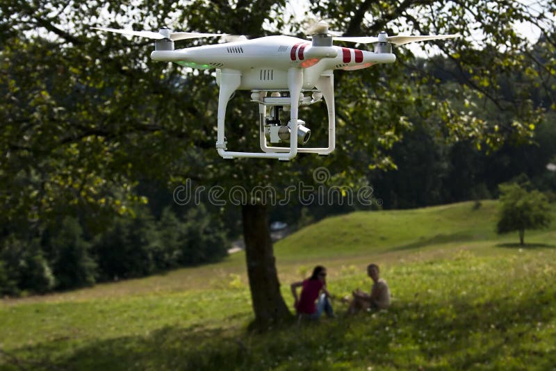 Drone spying stock photo. Image of motion, landscape 50393232