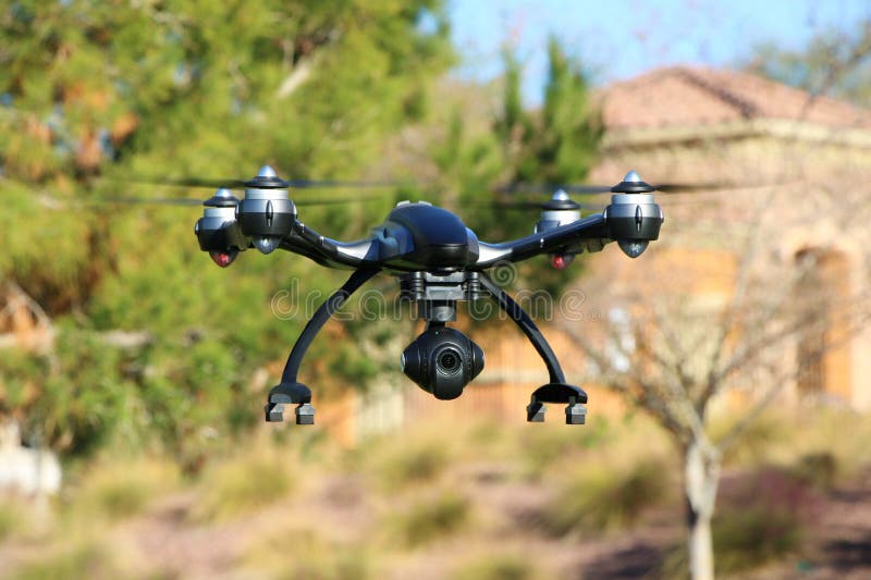 Drone with Surveillance Camera stock image
