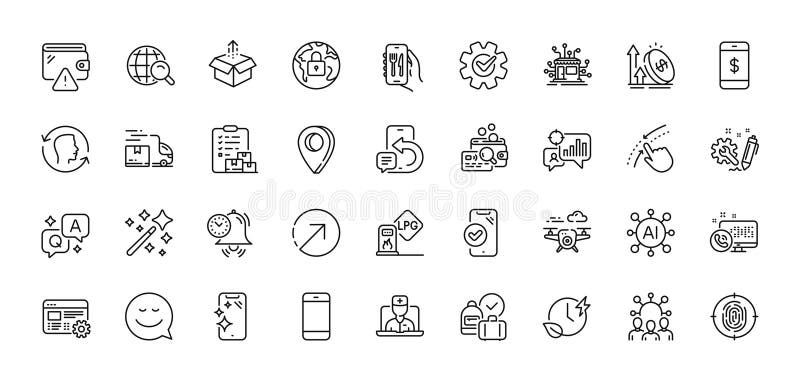 Drone, Time management and Distribution line icons pack. AI, Question and Answer, Map pin icons. Swipe up, Excise duty, Smartphone clean web icon. Telemedicine, Squad, Lock pictogram. Vector. Pack up time vectors