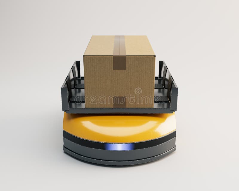Drone και box αποθήκης logistics απεικόνιση αποθεμάτων
