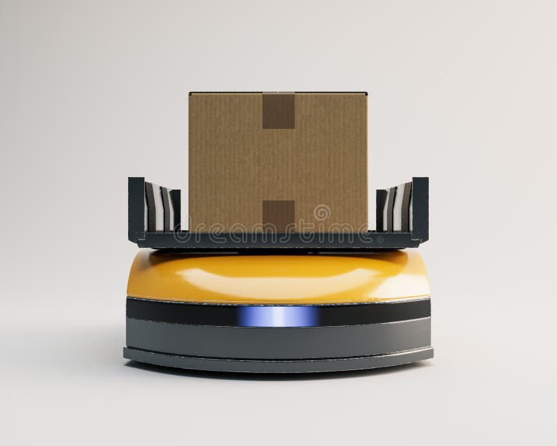 Drone και box αποθήκης logistics διανυσματική απεικόνιση