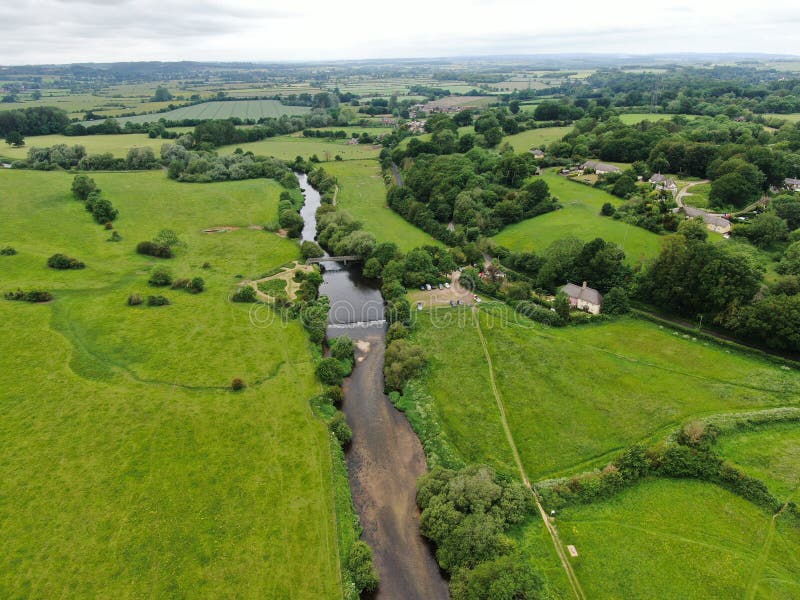 An Aerial View of Eye Bridge Near Wimborne Stock Image Image of