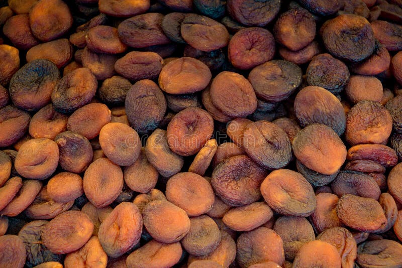 Droog abrikozenfruit als achtergrondtextuur royalty-vrije stock afbeelding Droog abrikozenfruit als achtergrondtextuur royalty-vrije stock afbeelding