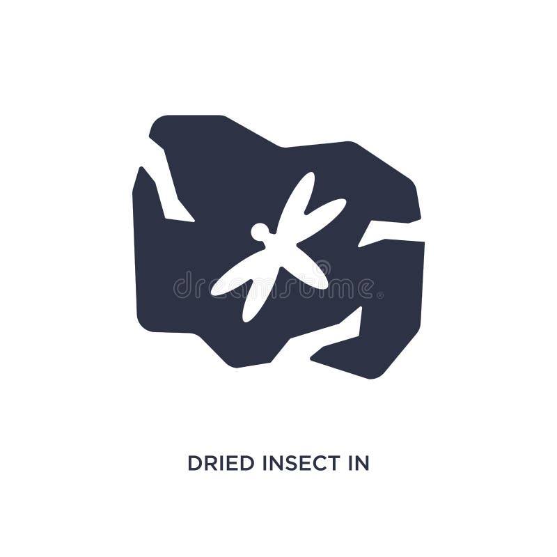 droog insect in amberpictogram op witte achtergrond Eenvoudige elementenillustratie van het concept van de steenleeftijd stock illustratie droog insect in amberpictogram op witte achtergrond Eenvoudige elementenillustratie van het concept van de steenleeftijd stock illustratie