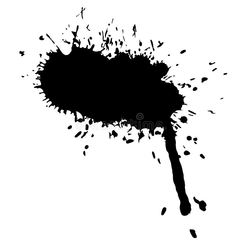 Black ink blot set stock vector. Illustration of messy - 125733315