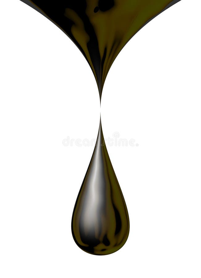 Drop of Crude Oil stock illustration