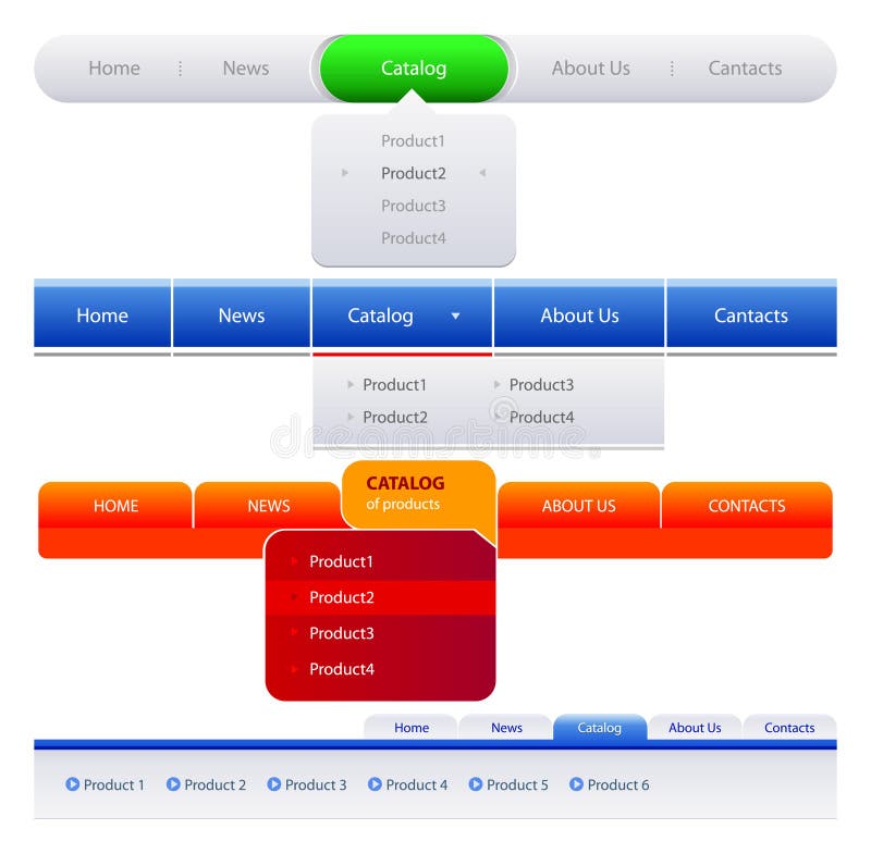 Drop Down Menu Set