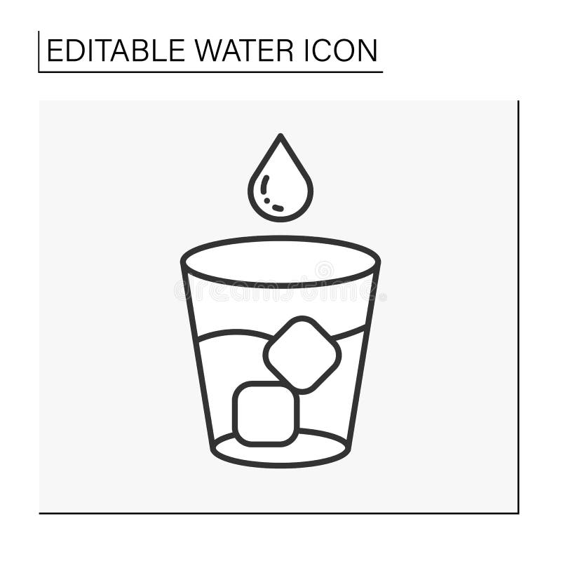 Drop line icon royalty free illustration