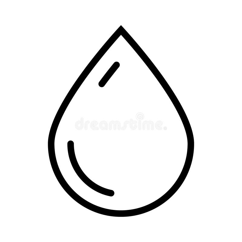 Ícone de linha de solta. Ícone de gota de água. ícone de queda de óleo. ilustração stock