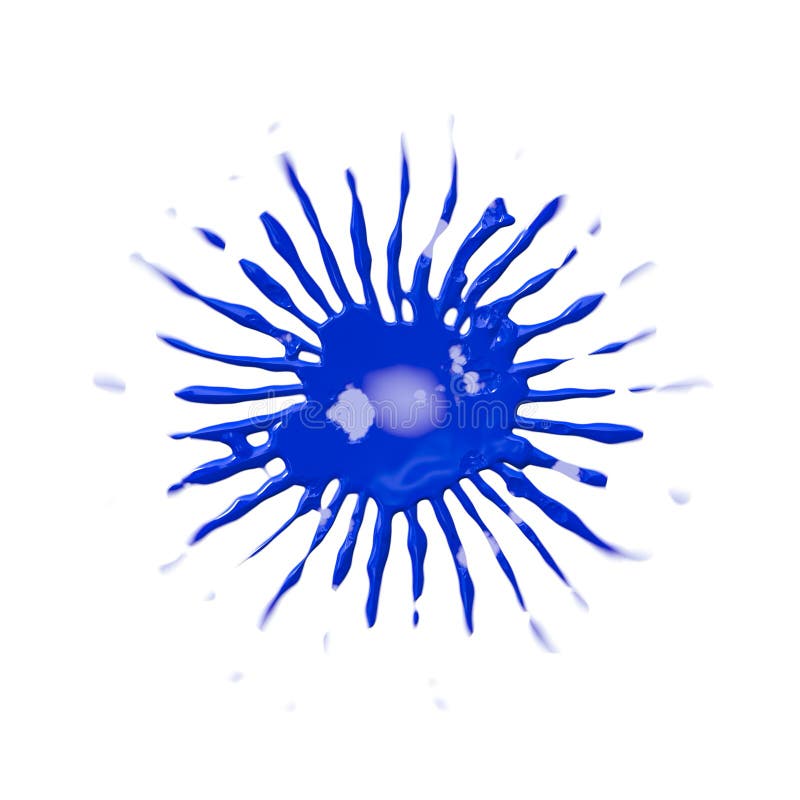 A Drop of Liquid Spread Over the Surface. Abstract Spatter Stock