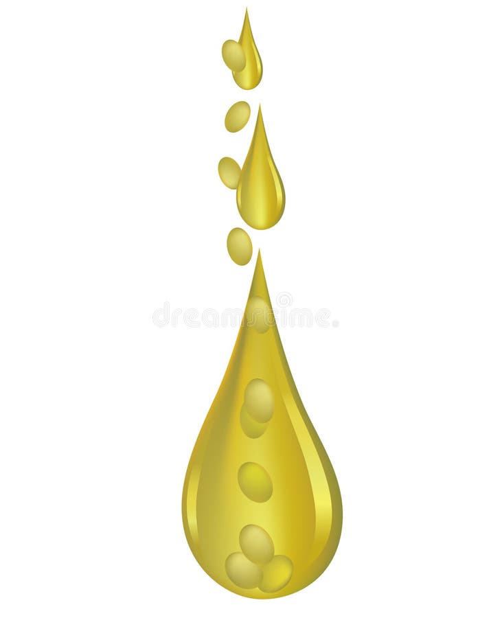 Drop of Olive Oil with Enclosing Green Olives Stock Vector
