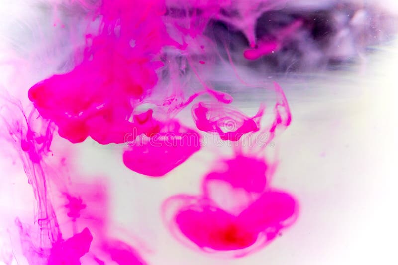 A Drop of Paint Pouring in Water Stock Photo - Image of splash, design ...