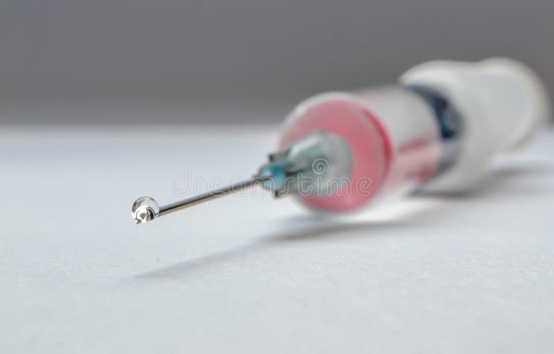 Drop on syringe needle stock photo. Image of drug, narcotic 90799998