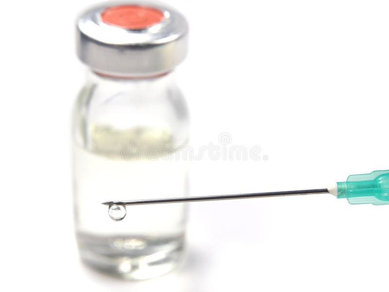 Drop from a syringe needle stock photo. Image of liquid 37951058