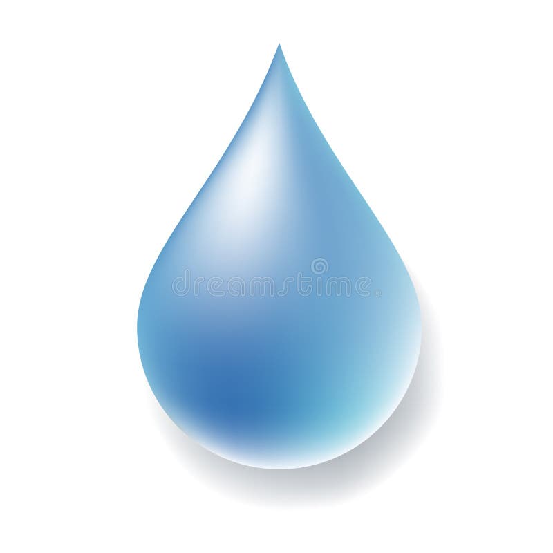 Drop of water stock vector. Illustration of water, liquid - 48682207