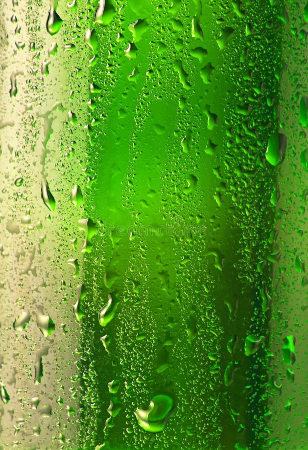 Droplets on the bottle of beer