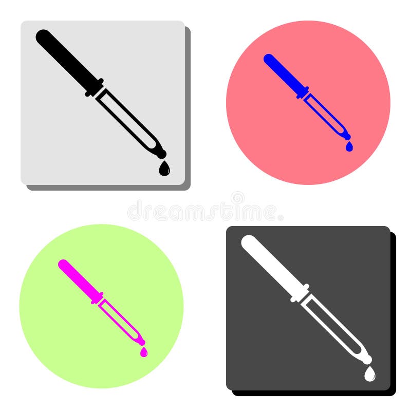 Dropper pipette. flat vector icon vector illustration