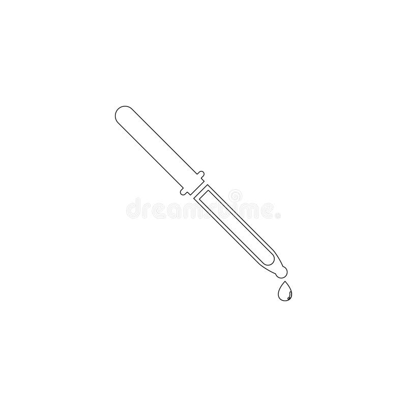 Dropper pipette. flat vector icon stock illustration