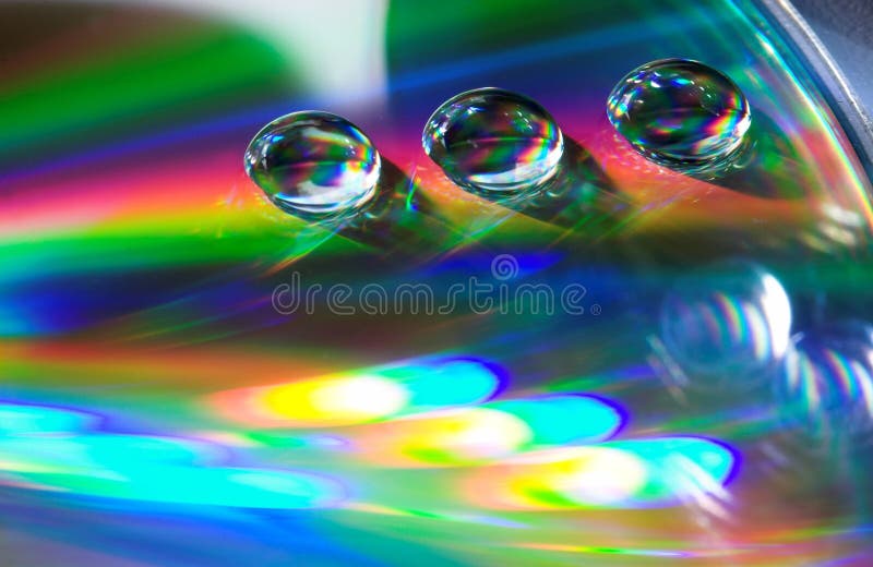 Drops on the CD-disk